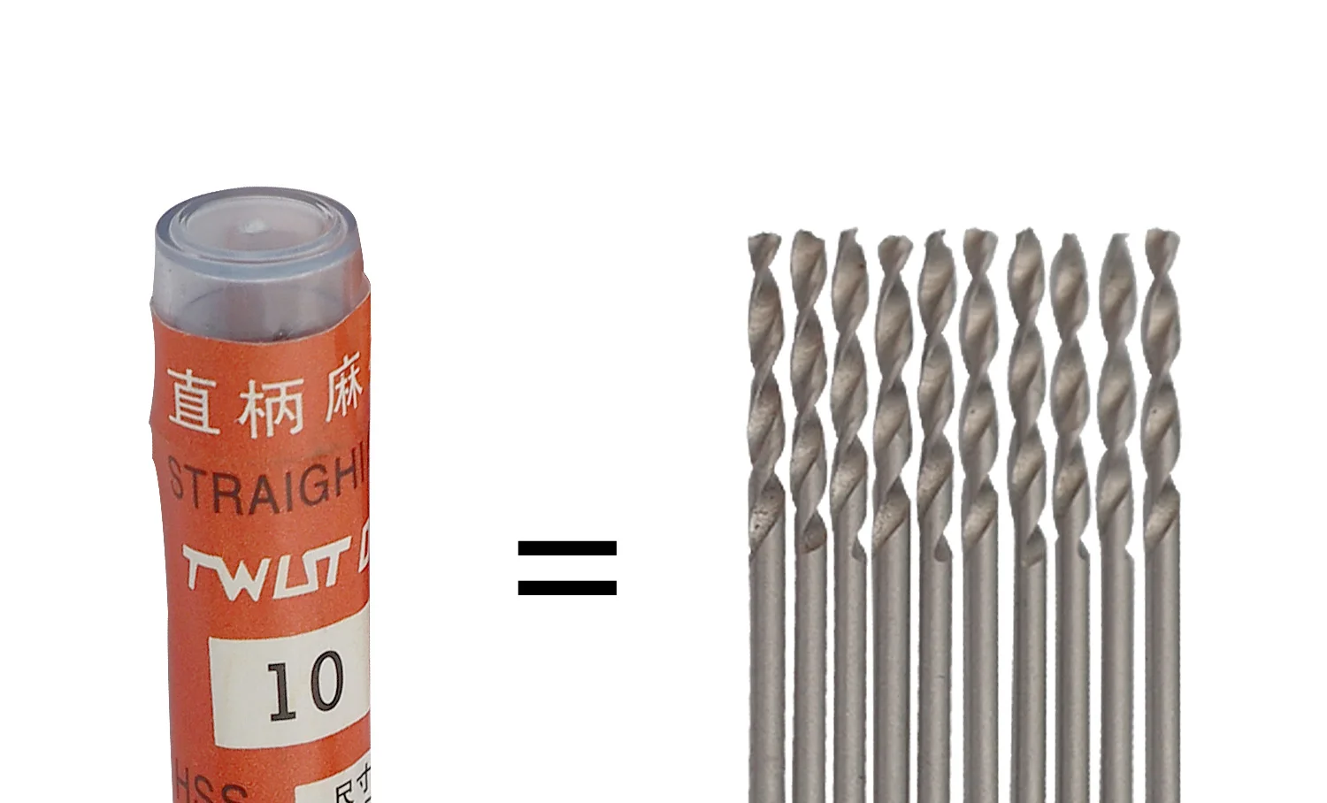 10piece Set Of 0.53.0 Mm Hss Micro Twist Drill Bits High Speed Steel