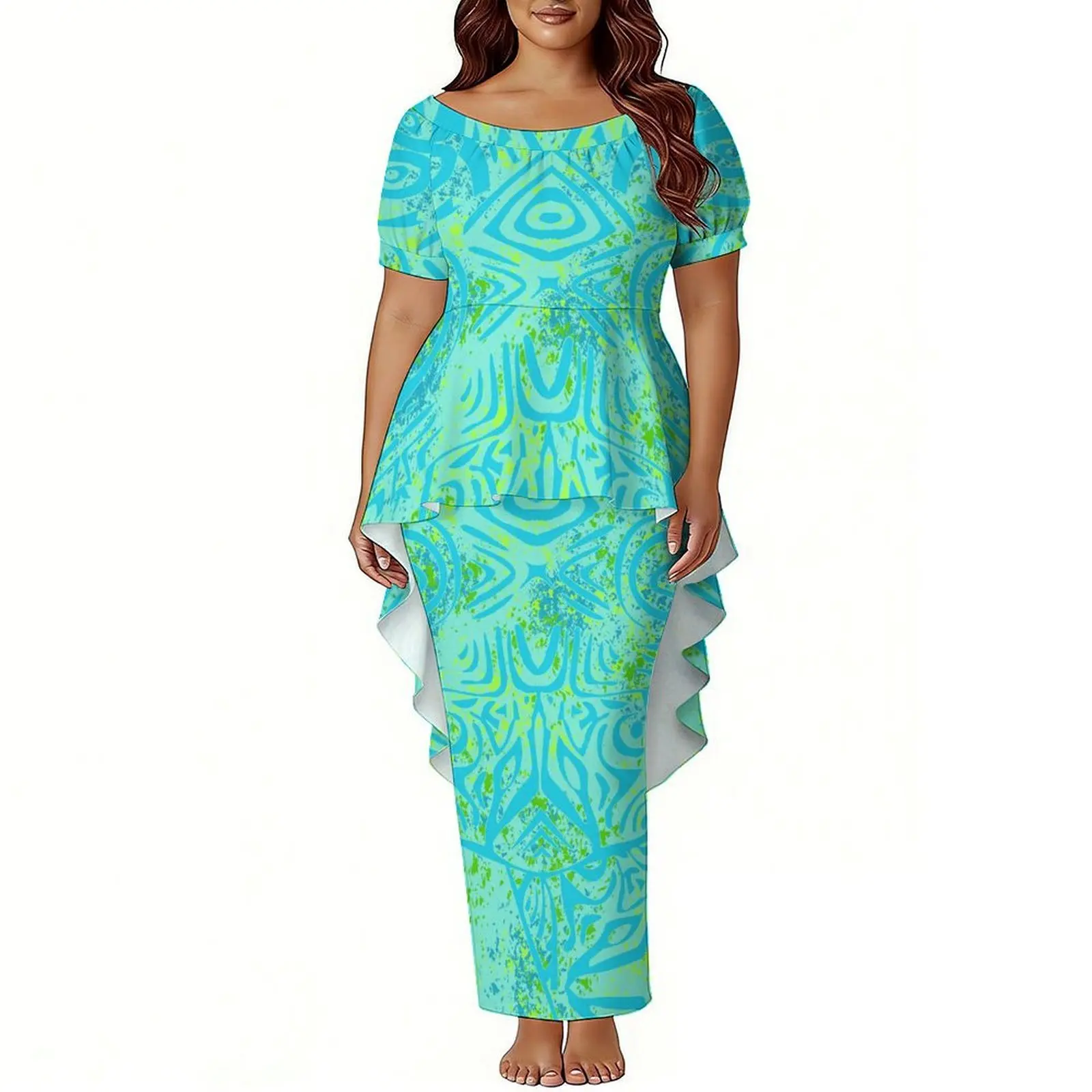 Design Custom Logo Women Swallow-tail Hem Short Sleeve Dress Samoan Polynesian Tribal Print Women Long Maxi Dresses Two Piece| Alibaba.com Design Custom Logo Women Swallow-tail Hem Short Sleeve Dress Samoan Polynesian Tribal Print Women Long Maxi Dresses Two Piece| Alibaba.com
