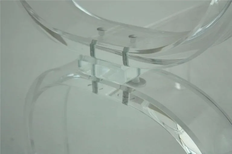 Modern Lucite Vanity Bench with PU Cushion
