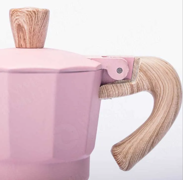 Moka Coffee Pot Aluminum Induction 6cup,Stovetop Espresso Coffee Maker