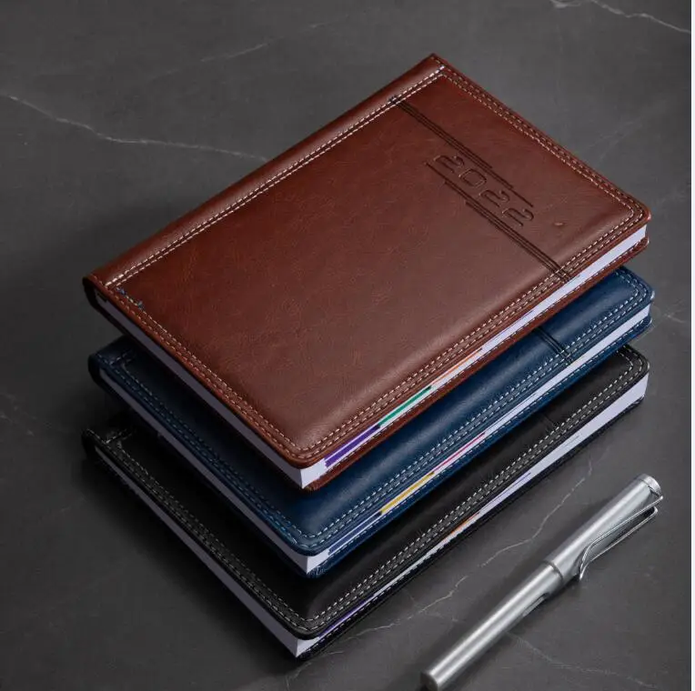 Популярный дневник-планировщик из искусственной кожи A5 с разделительными вкладками, тиснение из фольги, акция 365, календарь, день, годовая печать блокнота