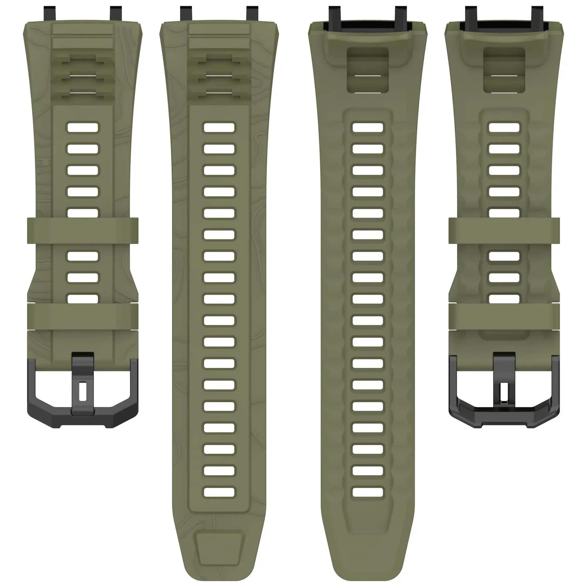 CHULN 2 stuks compatibel met Amazfit T-Rex 2, sportarmband, waterdicht en ademend, zachte siliconen, voor Amazfit T-Rex 2., zwart donkerpaars, 1, modern