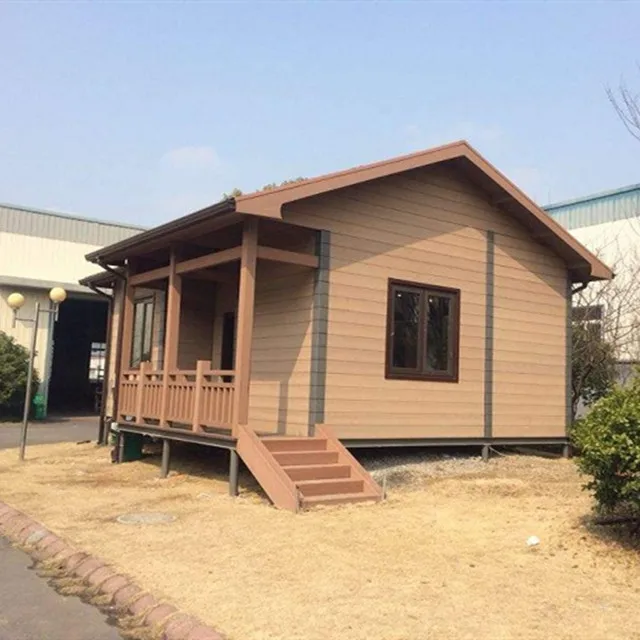 WPC Case Prefabricated Romania Prefab House Exterior WPC Wooden Cabin Wood Plastic Composite WPC Garden Wall Panel Wooden Home