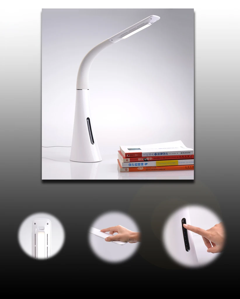 product led desk lamp with adjustable flexible neck 7 brightness shade setting study lamp-37