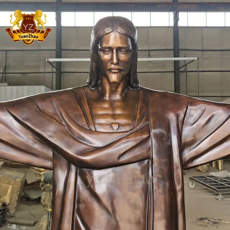 Life Size Church Religious Metal Statue Bronze Jesus Bust Sculpture
