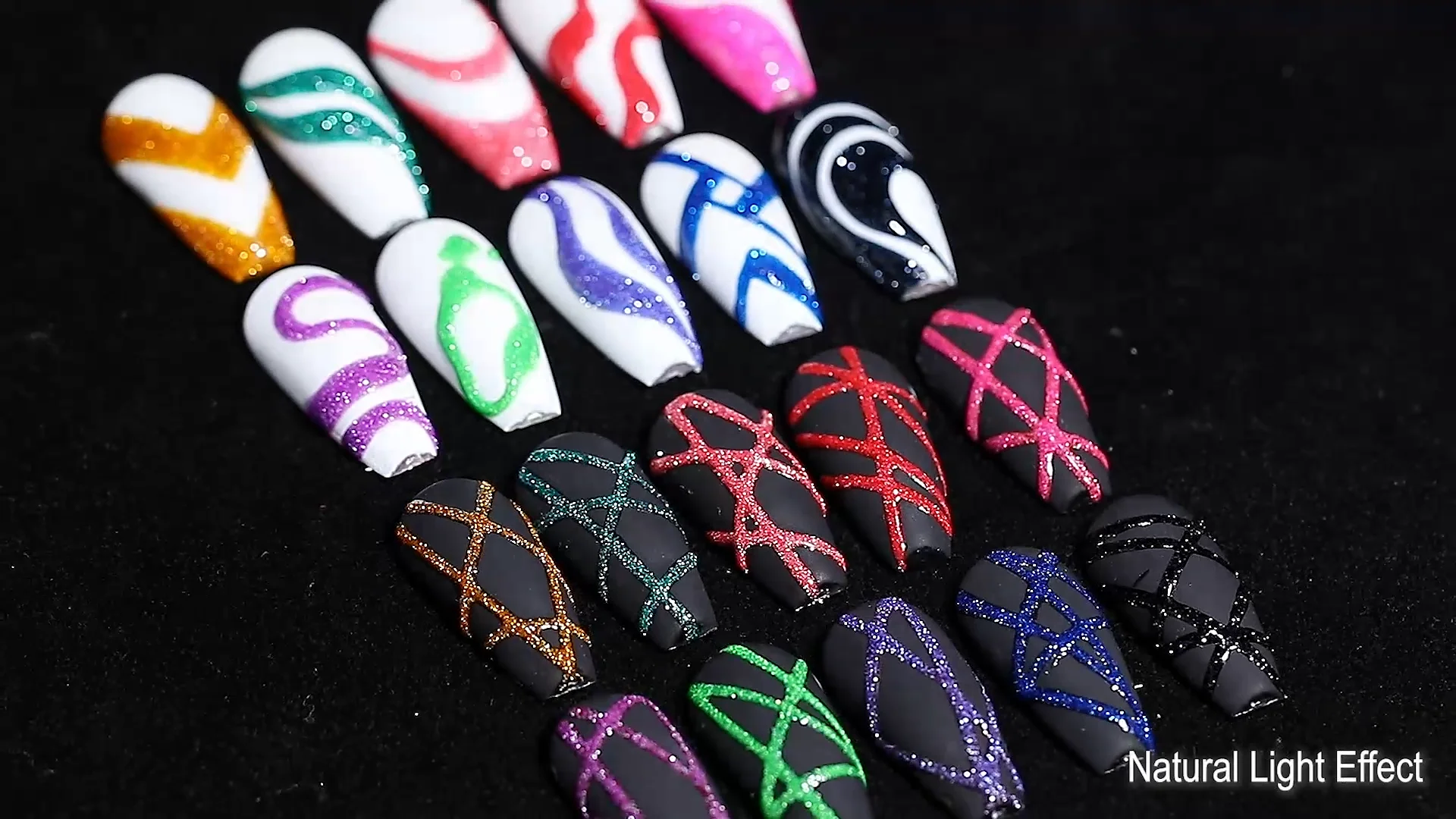 Lilycute Colorful Reflective Diamond Liner Gel Nails Polish Super