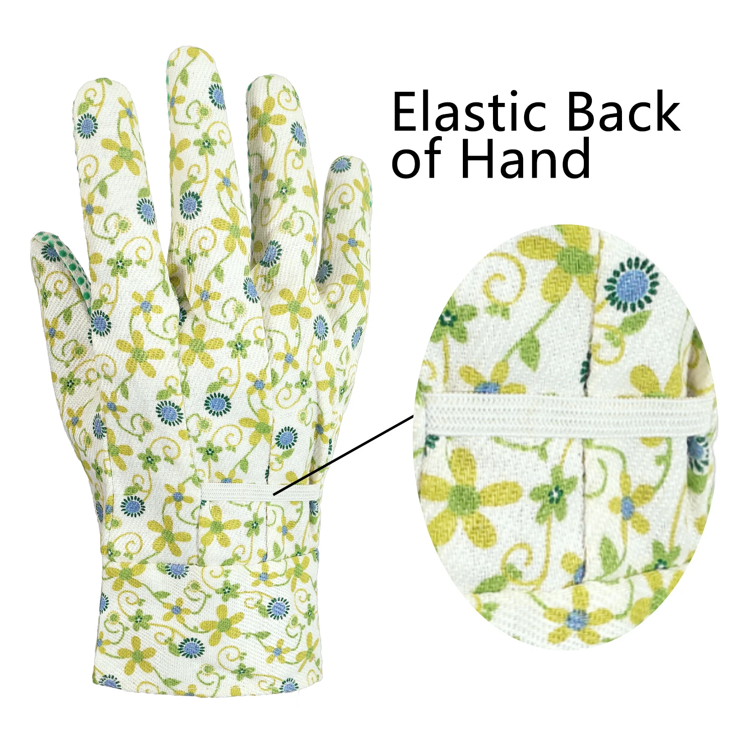 Prisafety Soft Breathable Yard Work Light Working Gloves Floral