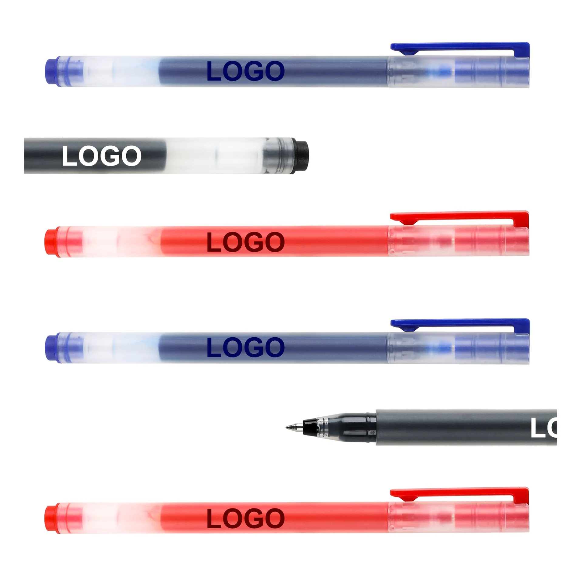 Hot Sale Custom Printed Logo Office School Pens Large-Capacity Smooth Comfortable Plastic Gel Ink 1.0mm Writing Bulk_voghion.com