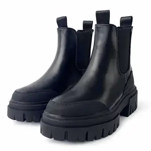 New Arrival Winter Autumn Suede Wome Socks Boot Square Head Ladies Thick High Heel Booties Metal for Ankle Fashion Trend Shoes