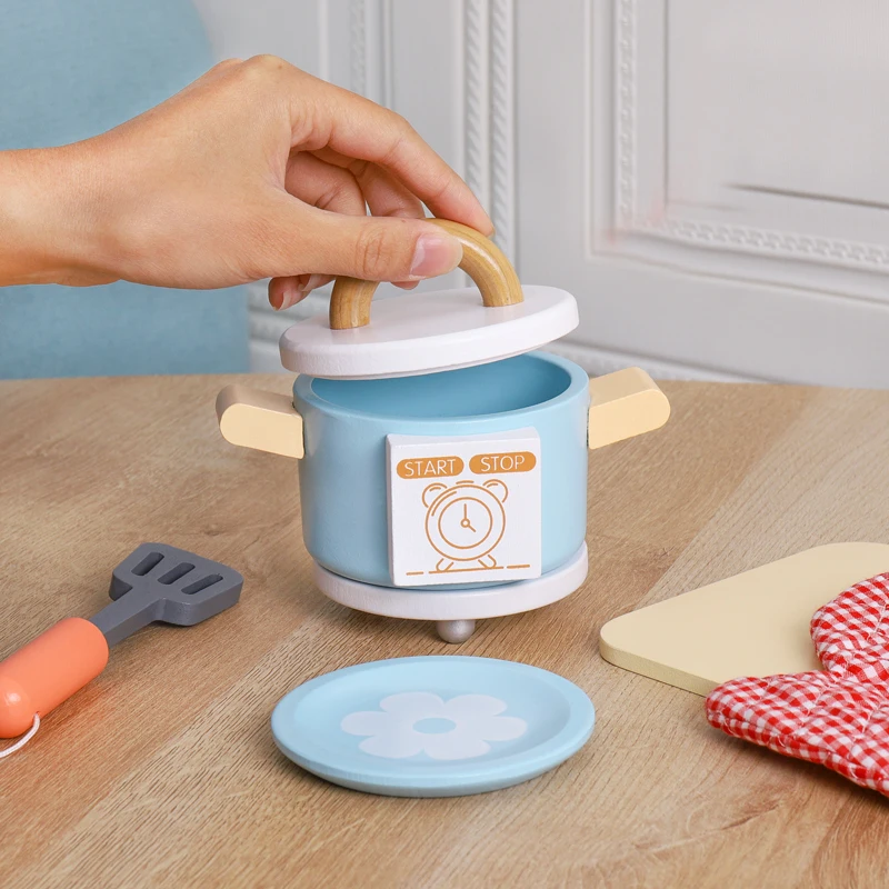 
 Ролевая игра, Детский Набор для кухни из натурального дерева, раковина, овощи, игрушки, готовка для детей, девочек  