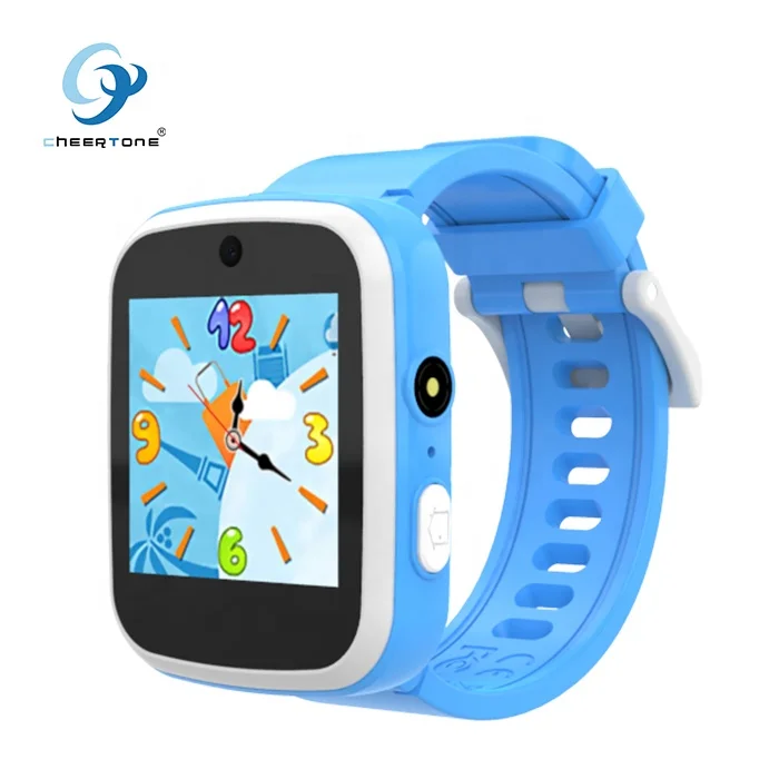CTW11X Wholesale Gift Cartoon Digital 1.54 Inch Color Screen Children Watch Silicone Touch Music Game Smart for Kids