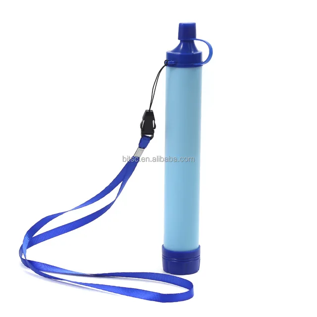 Bitsc BPA Free PP ABS Portable Water Filter Straw for Camping Hiking & Outdoor Survival-1500L Filter Life