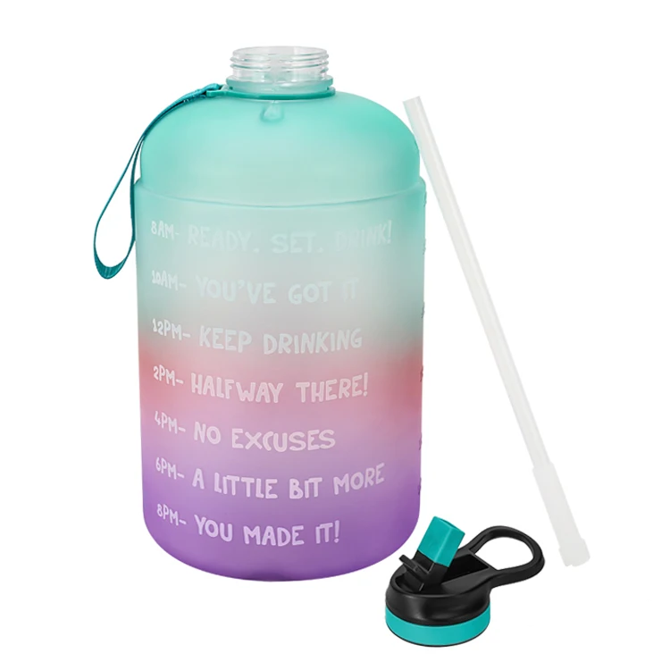 AQUAFIT 1 Gallon Water Bottle With Times To Drink - 128 oz Water Bottle  With Straw - Motivational Water Bottle - Large Water Bottle - Sports Water  Bottle With Time Marker 