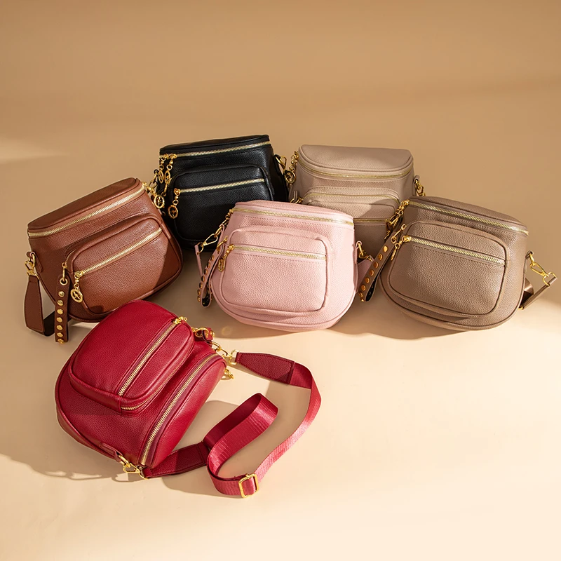 Fashion Style Women's Shoulder Bags New Waist Fashion Soft Small Design Handbags Single Zip PU Waterproof Bag