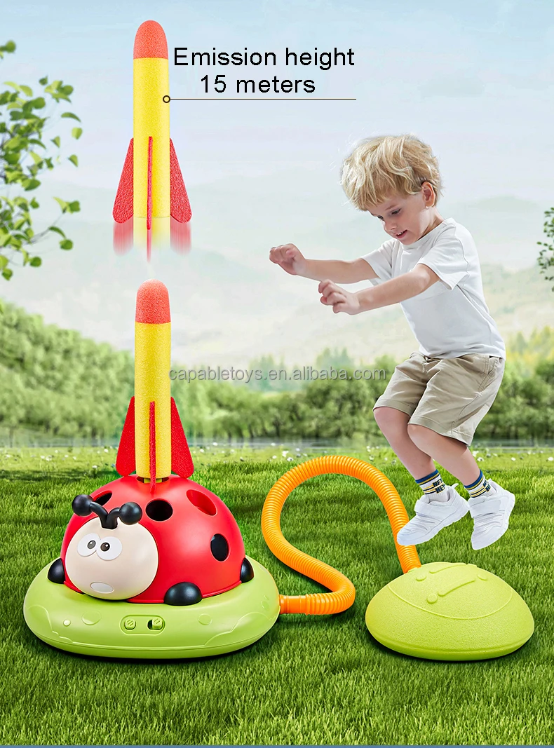 Buy 3 In 1 Musical Jump Toss Ring Game Rocket Launcher For Kids Indoor Outside Toy 12656268