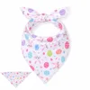 Pink bunny triangular scarf