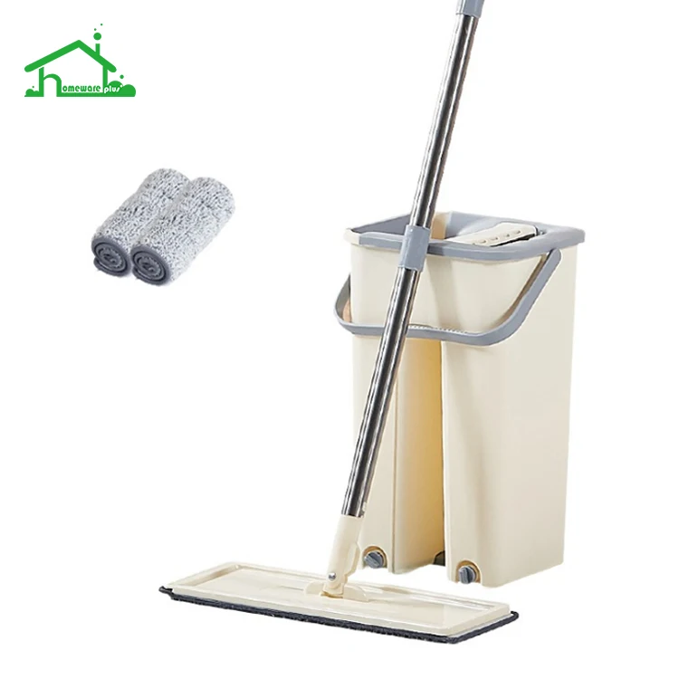 Cleaning Spin Magic Floor Cleaner Mob  Supplier Replacement  360 Microfiber Head Twist Plastic Price Flat Mop  With Bucket Set