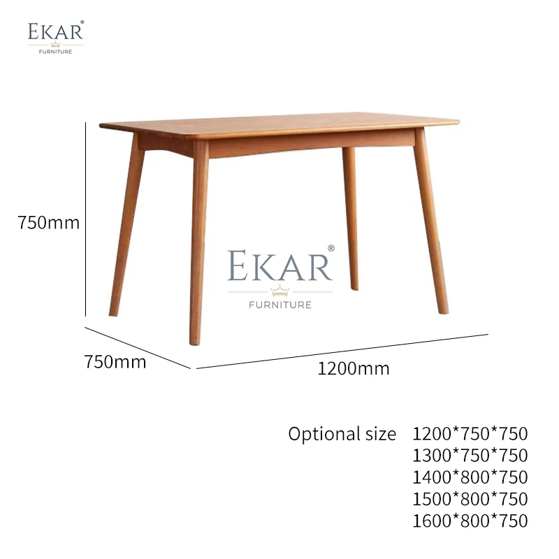 product new design ekar solid wood dining table and chairs set kitchen table set 4 chairs-67