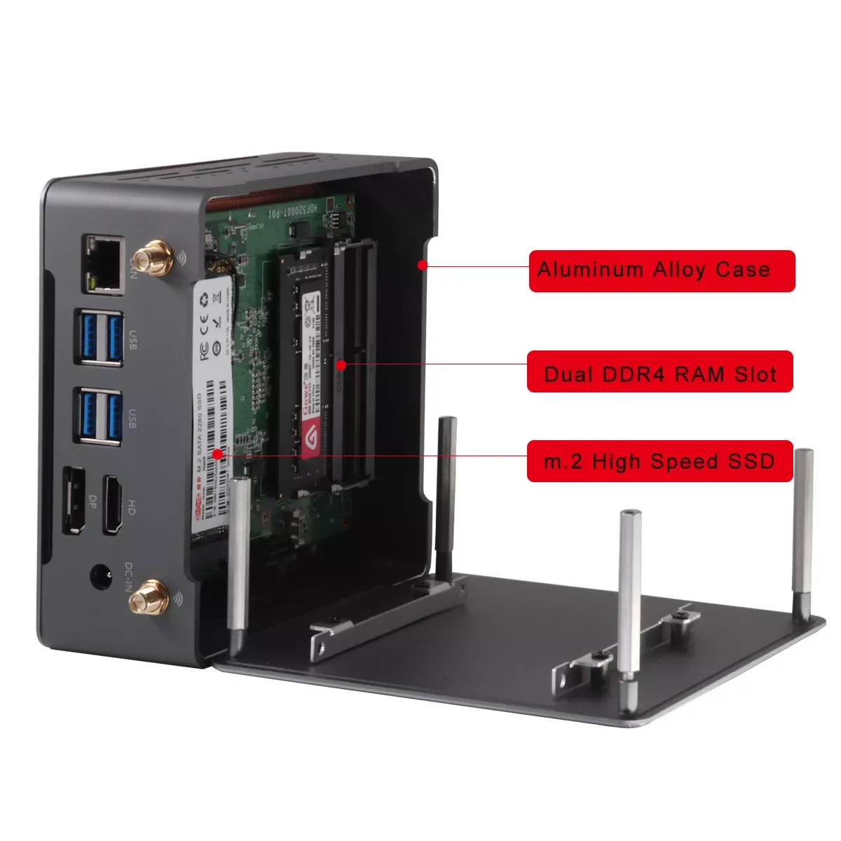 Nuc Mini Pc Low Power Amd R7 3700u Up To 4.0ghz Hd Dp Dual Display