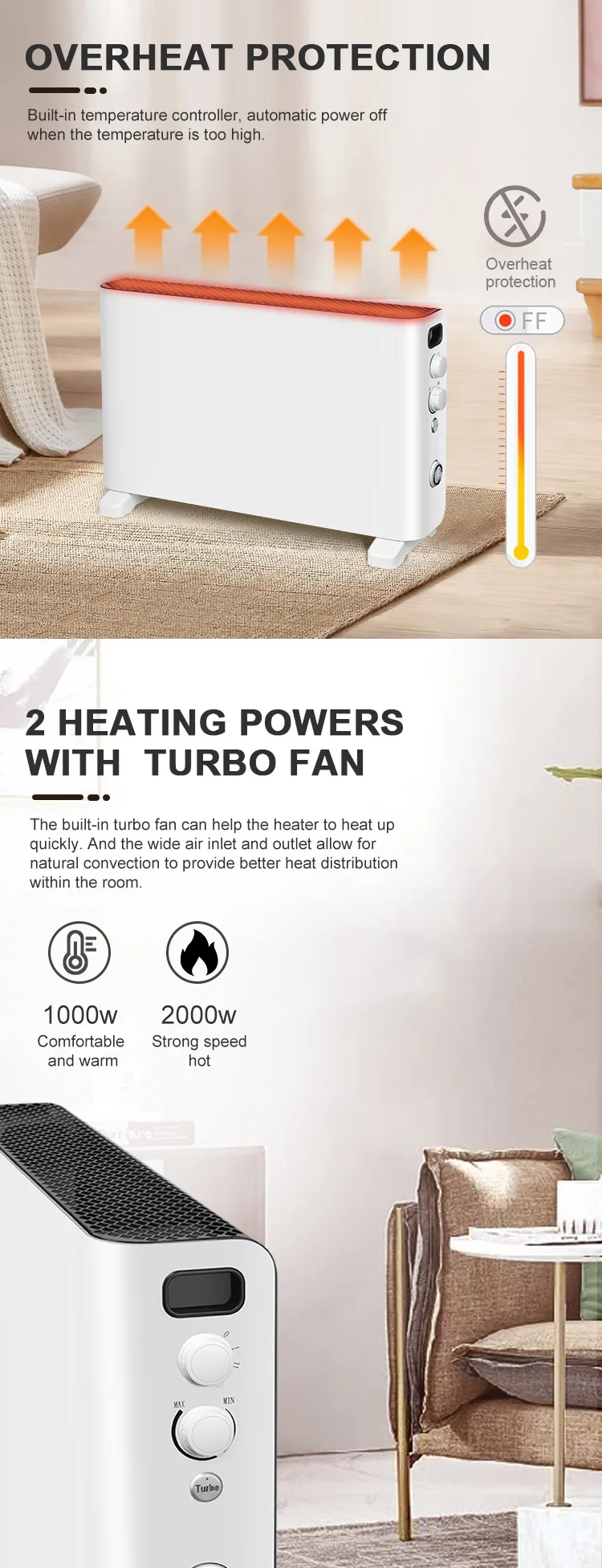 Efficient Electric Heater, 220V, 220~240V - detail 8