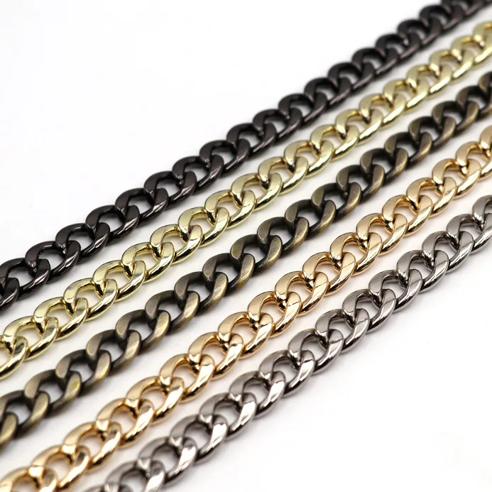 40cm/100cm Long 9.5mm Metal Chains For Bag Handle Chains Replacement  Shoulder Bag Strap For