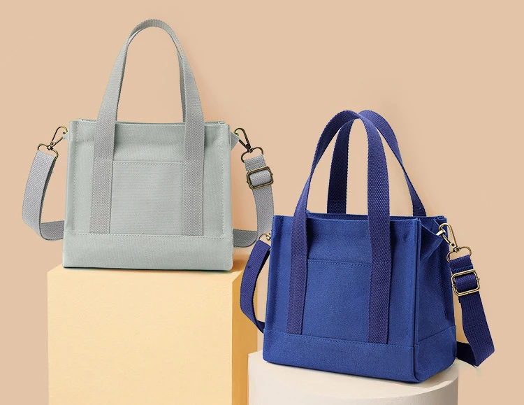 Hot Style Korean Style High Quality Mini Cute Girls Canvas Tote Bag Purse Shopping Bag Women