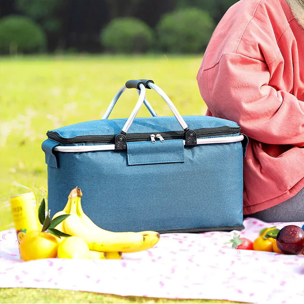 Good Quality 2 Sturdy Handles Storage Basket For Picnic Travel Camping