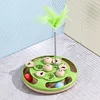 Cat Ping Pong Food Bowl (Green with Cat Toy)