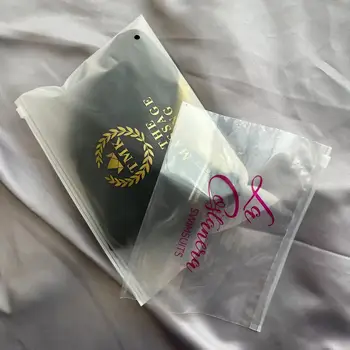 zipper bag clothing packaging bag clothing self sealing bag plastic transparent portable wholesale white pocket spot