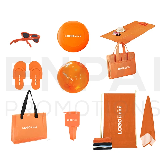 Corporate Advertising Branding Gift Ideas Outdoor Travel Promotional Summer Beach Gifts Items Custom Logo Beach Gift Set