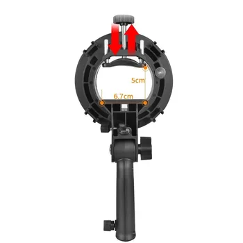 S Bracket for Speedlite for Studio Light S-Type Bracket Bowens Mount Flash Holder for Godox detail image