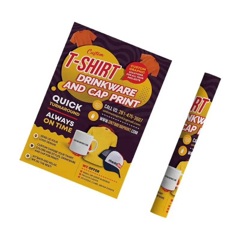 Custom coloring advertising flyer leaflet printing