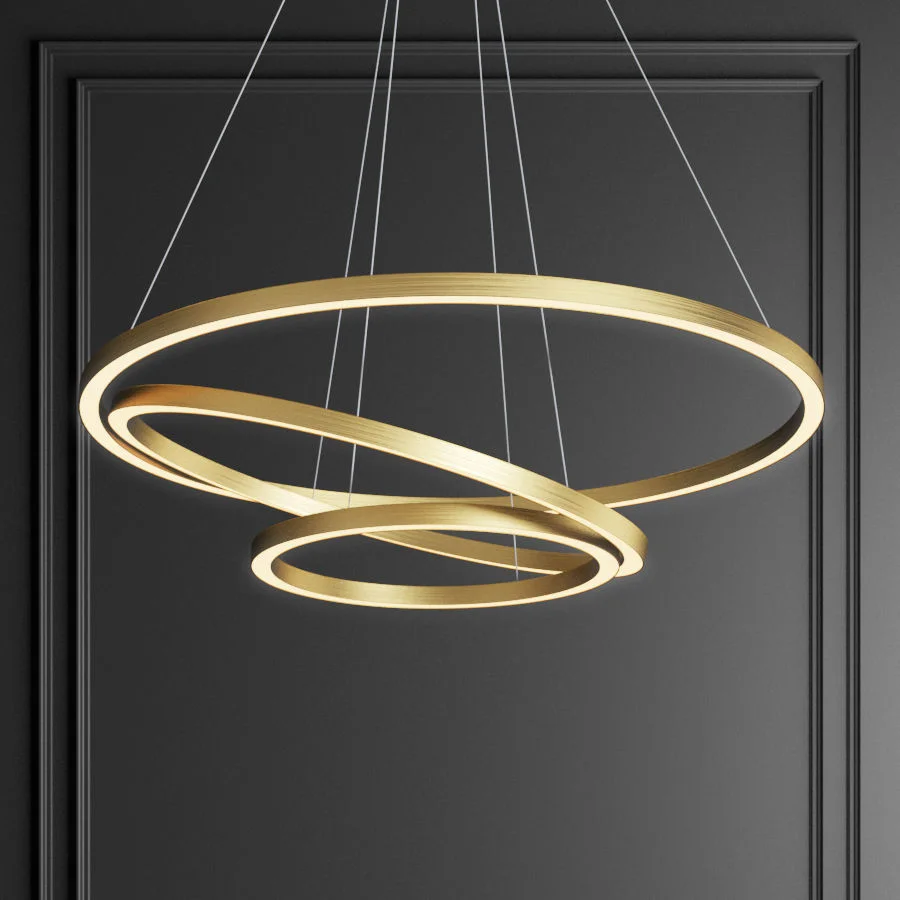 ECOJAS ETL Circle Series Aluminum Profile Led Pendant Light Ip20 Modern Styling  Customized Lighting