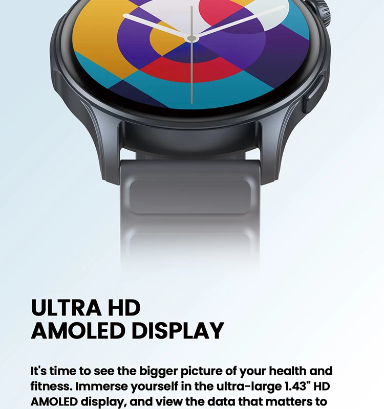 Zeblaze Btalk 3 Pro AMOLED Display Hi-Fi Bluetooth Phone Calls Health and Fitness Tracking Smart Watch