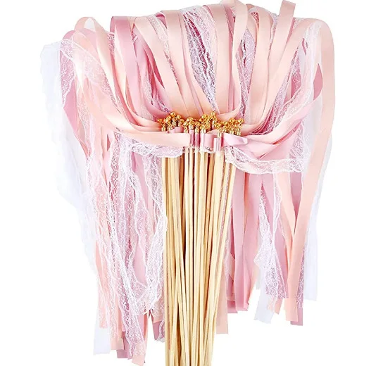 Ленты кружевные свадебные палочки с