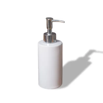 Morden Style White Ceramic Shower Soap Dispenser Straight Lotion Bottle in Home and Kitchen Soap Liquid Dispenser Air Pump