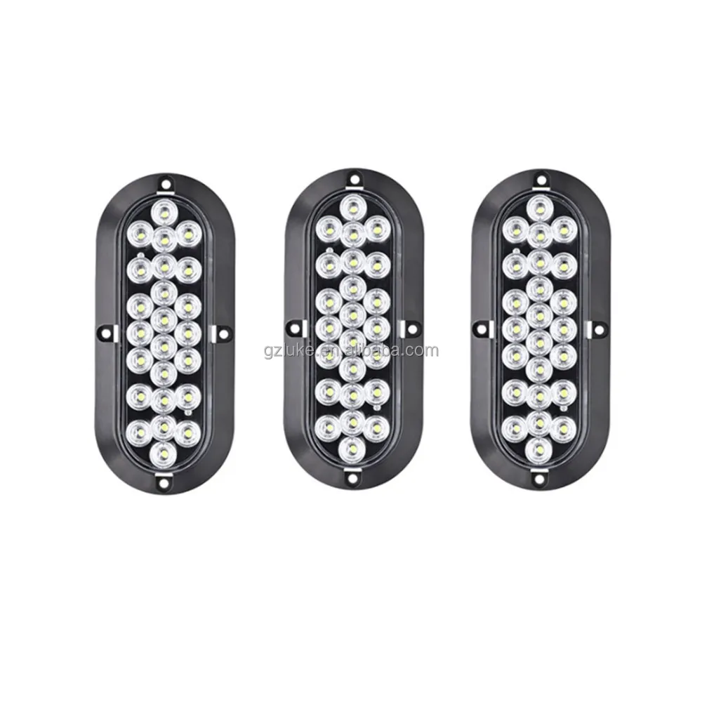 6-Inch Surface Mount LED Brake Stop Turn Tail Light for Trailer Truck RV New Sealed Amber Warning 24V Voltage