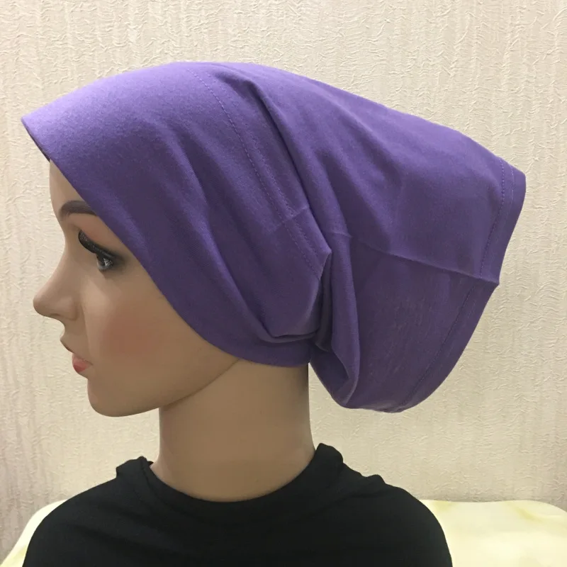 Plain With Cardboard Tube Hats Underscarf Muslim Turban Stretch Stiff Front Inner Hijabs Head Scarf Under Hijab Bonnet XDH066
