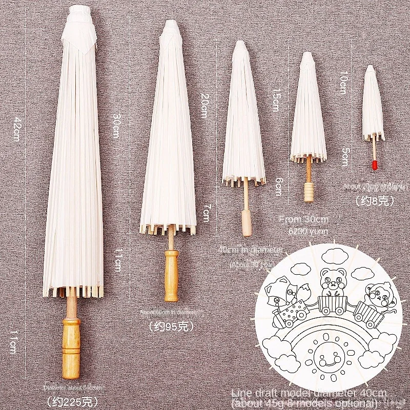 Китайский винтажный бумажный Зонт с рисунком «сделай сам», фотозонтик, реквизит для танцев, зонтик из масляной бумаги, танцевальные зонты для женщин и девочек