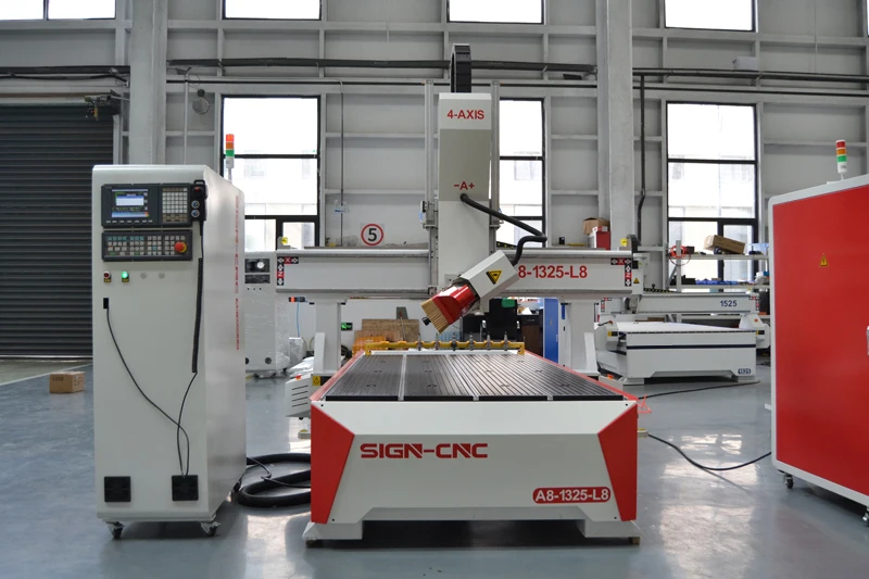 SIGN Cnc 1325 2050 4 Axis Machine With 180 Degree Swing Head Atc