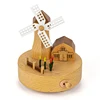 2705034 brown-Windmill wooden music box