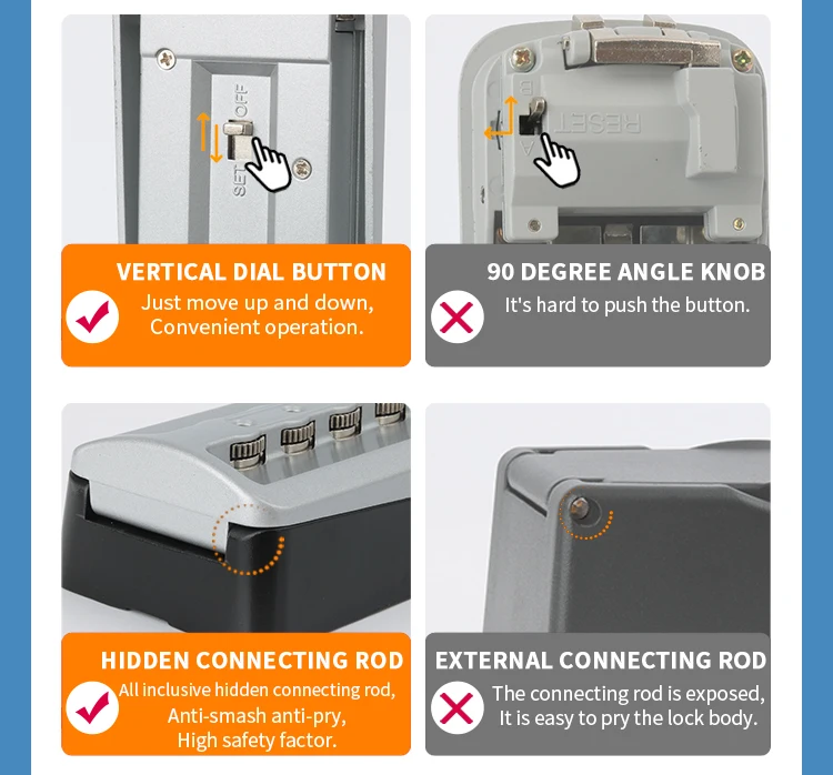 Wall Mounted 4 Digit Combination Real Estate Key Box| Alibaba.com