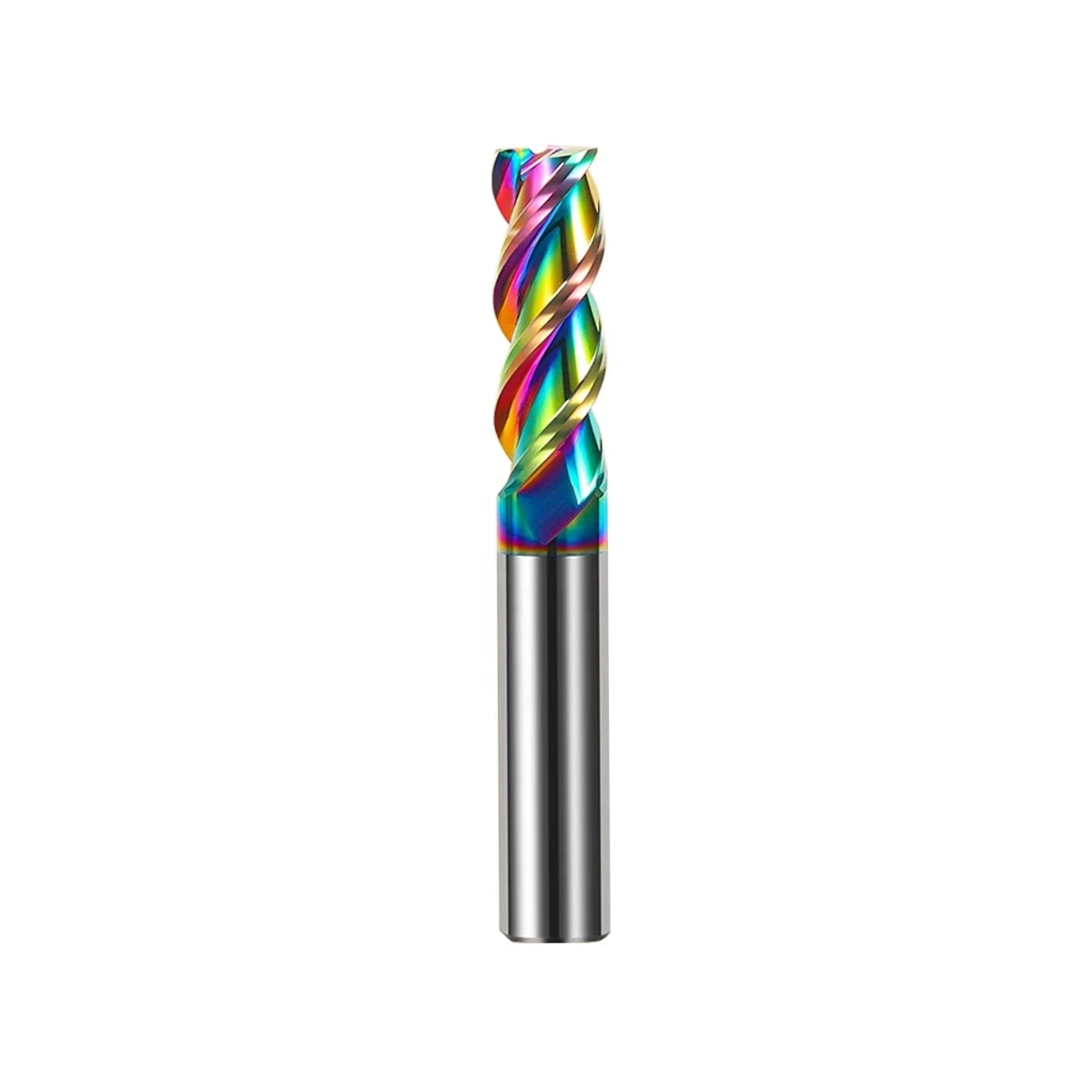 Square End Mill Hrc55 3 Flute Colorful Plati Dlc Coating Wear Resistant