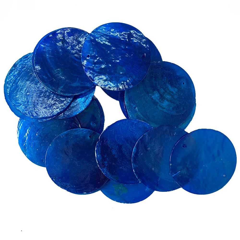 Natural Round Shape Colored Capiz Shell Wholesale Shell Discs for Wind Chimes Home Decor DIY