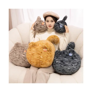 Wholesale Plush Tabby No Face Cat Stuffed Animal Home Sofa Decoration Plush Tabby Cat Doll