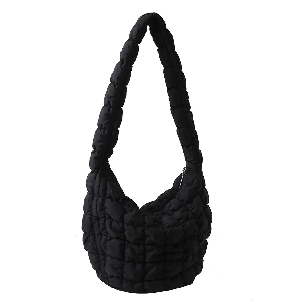 Larger  Fashion Puff Cotton Winter Puffer Bag Shoulder Women Handbag Puffer Quilted Women's Tote Bag Ladies Luxury Handbags