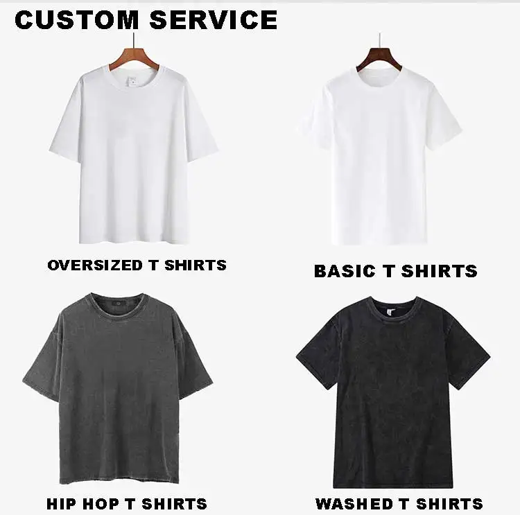 Men's Cotton T-shirts Oversized Short Sleeves Baggy Streetwear Tee ...