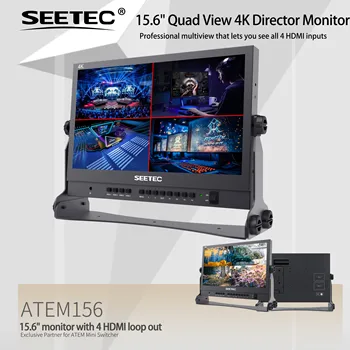 SEETEC ATEM156 15.6 Inch Director Monitor, Aluminum Alloy Case, Portable for Outdoor Broadcast, OEM/ODM Manufacturer detail image