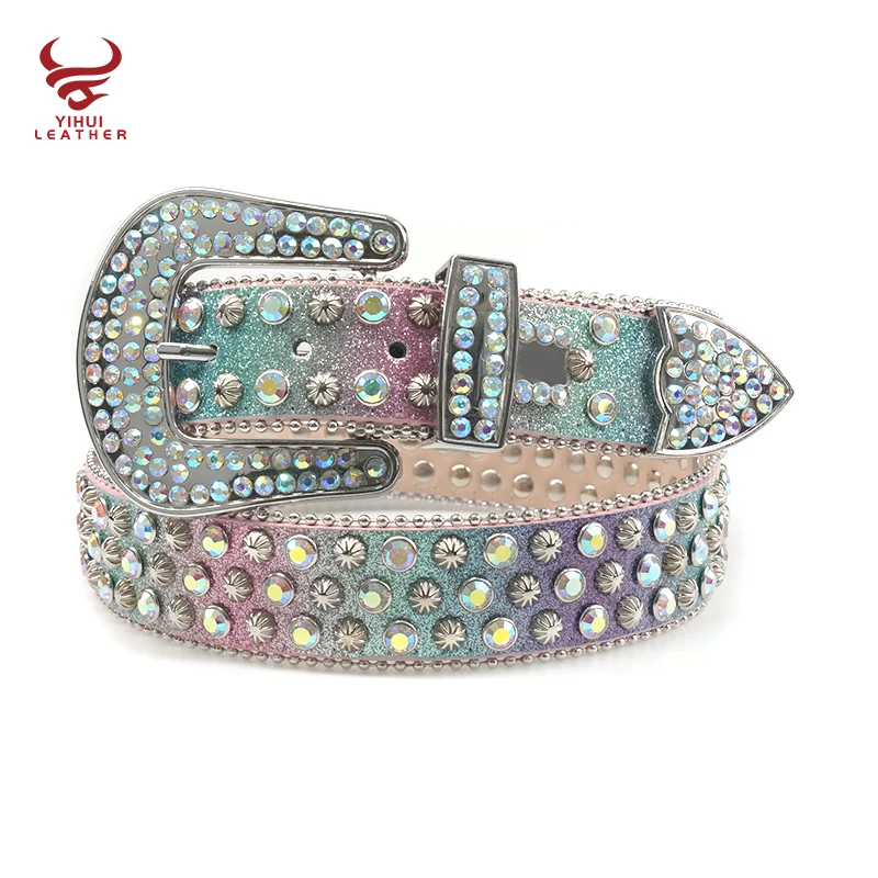 Bb Simon Designer Belt For Men And Women Shiny Diamond Multicolor Waistband  With Rhinestones Perfect Gift From Luxury1899, $27.33