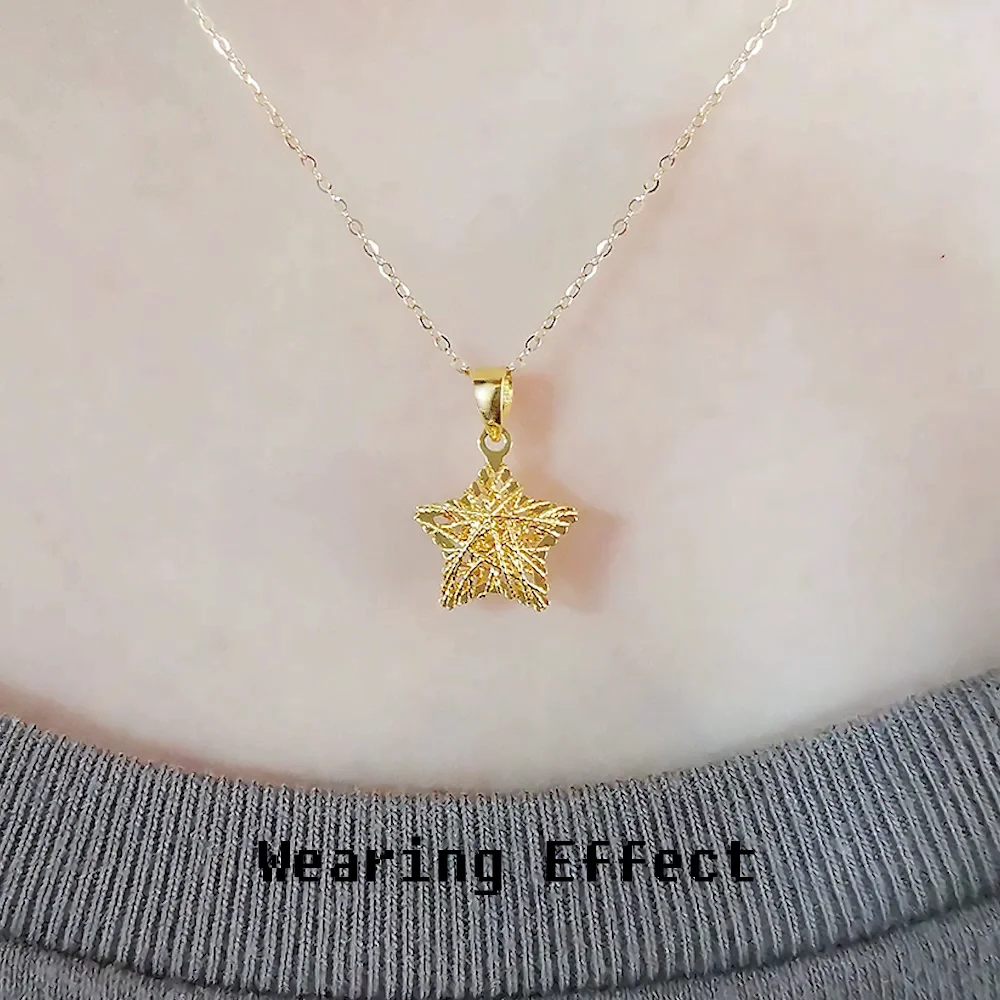 star shaped gold pendant